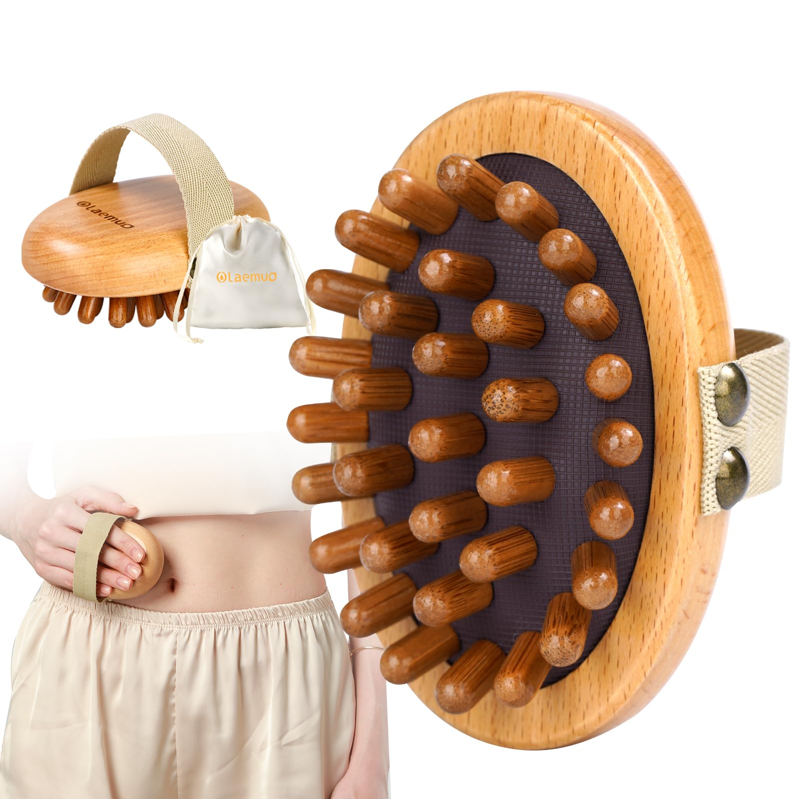 Wood Therapy Massage Tool for Belly Fat,Wooden Meridian Massage Body Brush for Cellulite Remover, Cellulite Lymphatic Drainage Massager for Body Shaping, Maderoterapia Kit for Muscle Pain Relief - dailyvitalstore