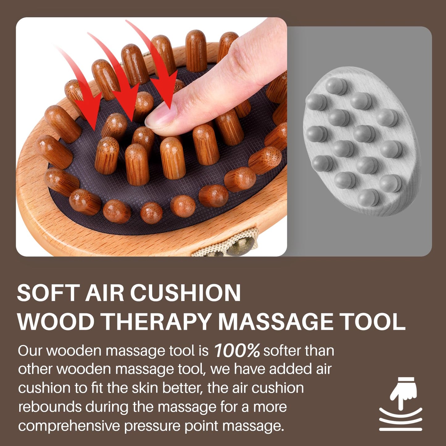 Wood Therapy Massage Tool for Belly Fat,Wooden Meridian Massage Body Brush for Cellulite Remover, Cellulite Lymphatic Drainage Massager for Body Shaping, Maderoterapia Kit for Muscle Pain Relief - dailyvitalstore
