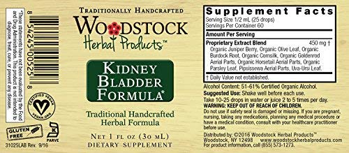 WOODSTOCK HERBAL PRODUCTS Kidney Bladder Formula, 1 FZ - dailyvitalstore