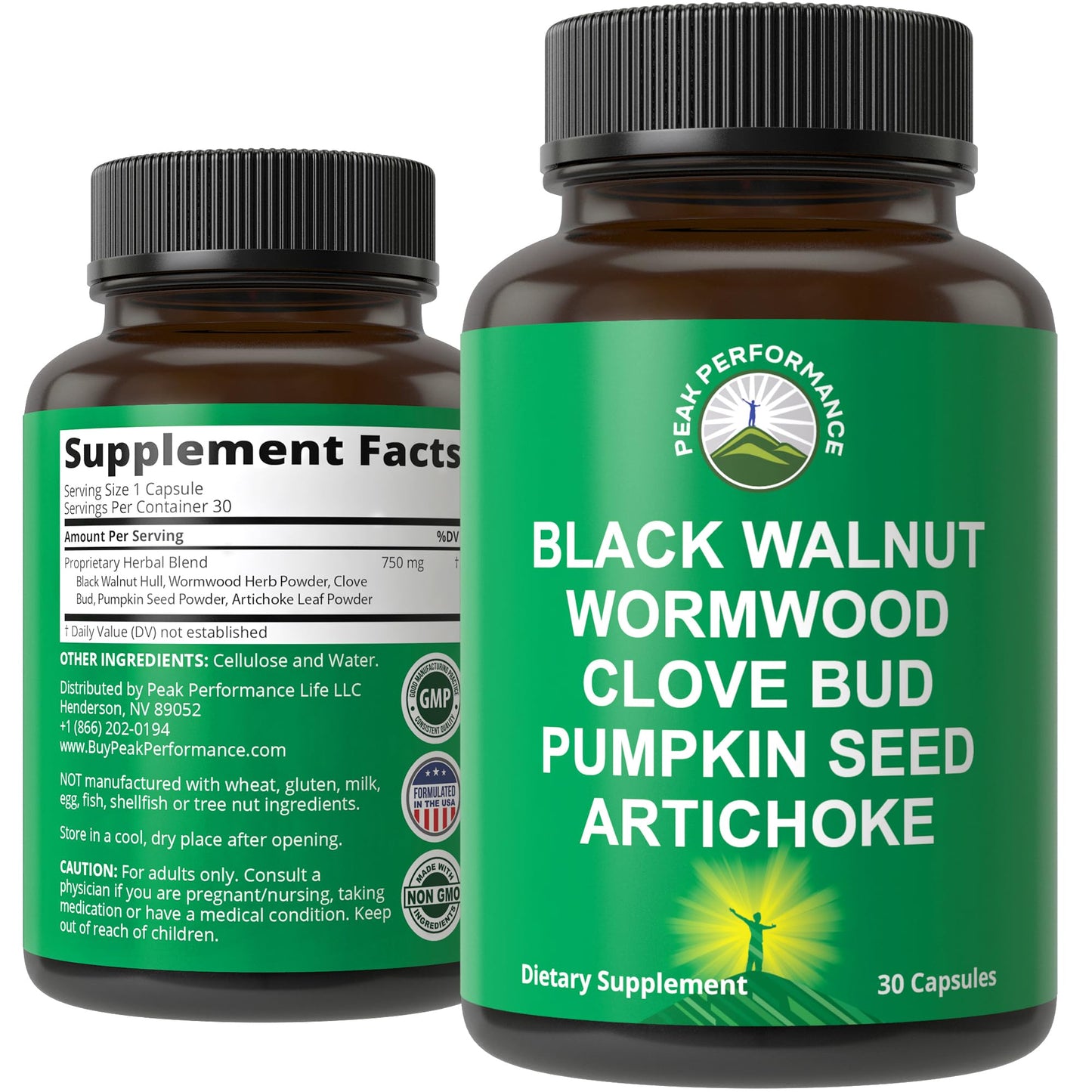 Wormwood Black Walnut Clove Cleanse for Humans. Elimination Detox + Intestinal Support Capsules Supplement for Adults and Kids. Pills with Artichoke - dailyvitalstore