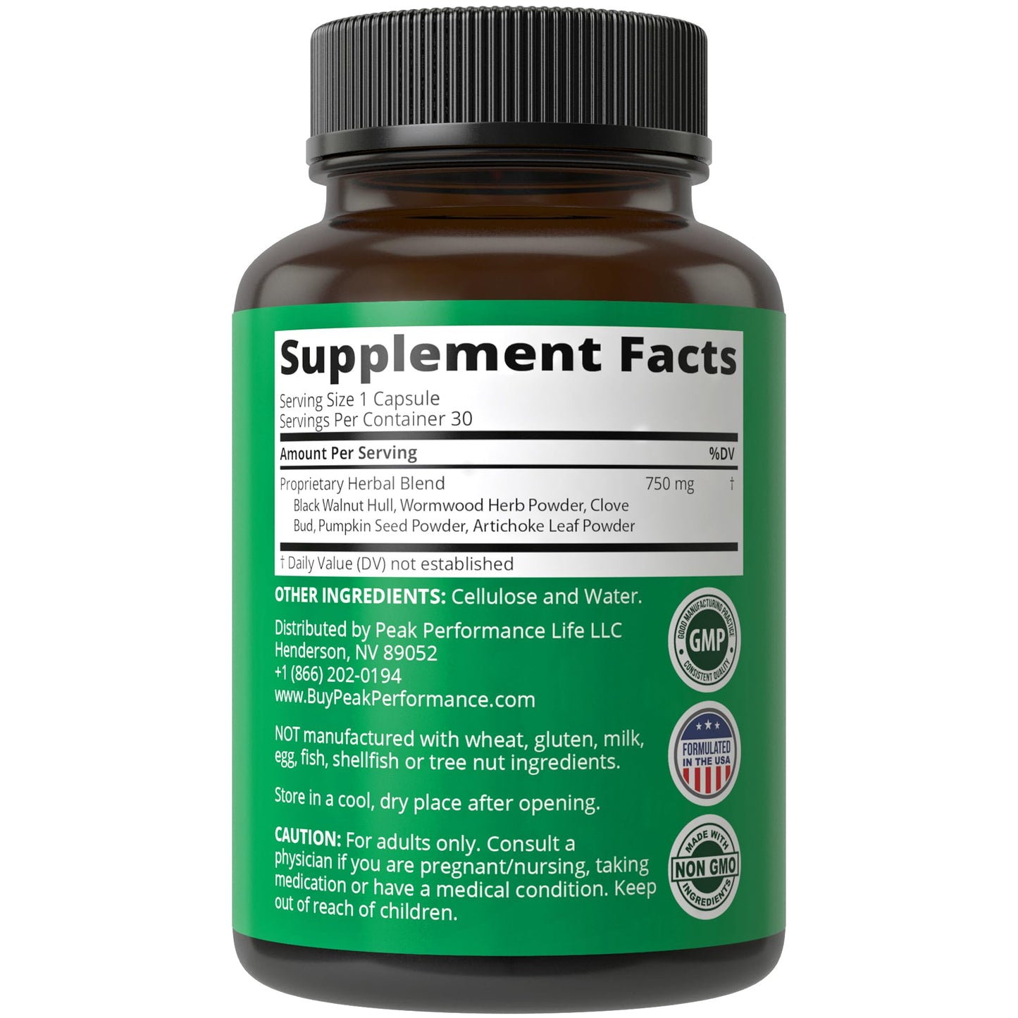 Wormwood Black Walnut Clove Cleanse for Humans. Elimination Detox + Intestinal Support Capsules Supplement for Adults and Kids. Pills with Artichoke - dailyvitalstore