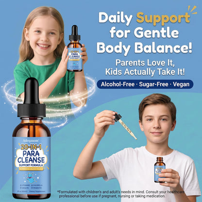 Wormwood Black Walnut Clove Parasite Cleanse for Humans & Kids, 20 in 1 Zeolite, Chlorella, 20 Billion Probiotics, Liquid Detox Support, Gut & Digestive - dailyvitalstore