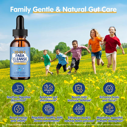 Wormwood Black Walnut Clove Parasite Cleanse for Humans & Kids, 20 in 1 Zeolite, Chlorella, 20 Billion Probiotics, Liquid Detox Support, Gut & Digestive - dailyvitalstore
