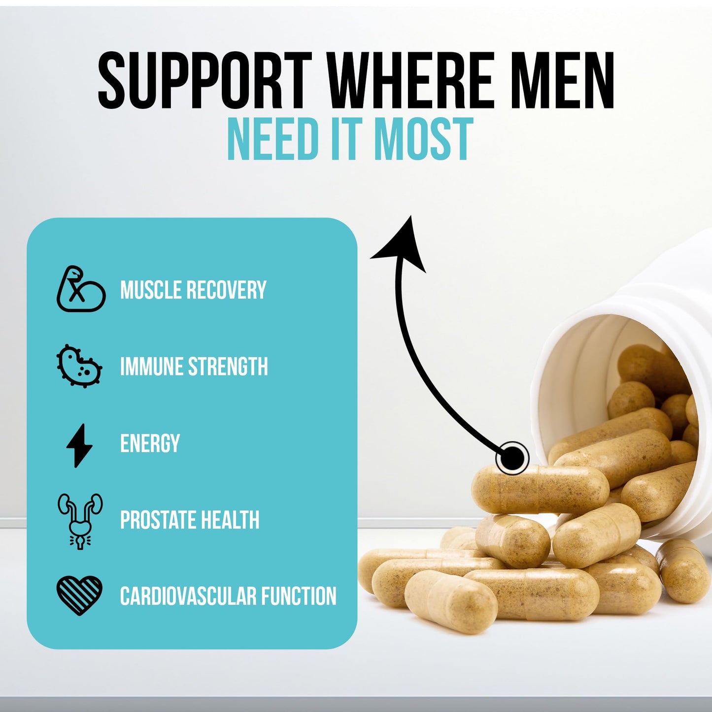 Wound Care Plus Men's Multivitamin – Comprehensive Vitamin & Mineral Blend with Vitamins A, B, C, D, E, Zinc – Supports Immune Health, Energy & Skin Wellness – 60 Capsules – Non-GMO, Gluten-Free - dailyvitalstore