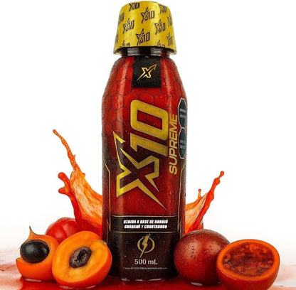 X10 Supreme Liquid 500 ML Natural Supplement (Similar Results as vitafer..Gold) - Chontaduro, Guarana, and Borojó Blend | 500 ML | Plant-Based Energy Support for Vitality - dailyvitalstore