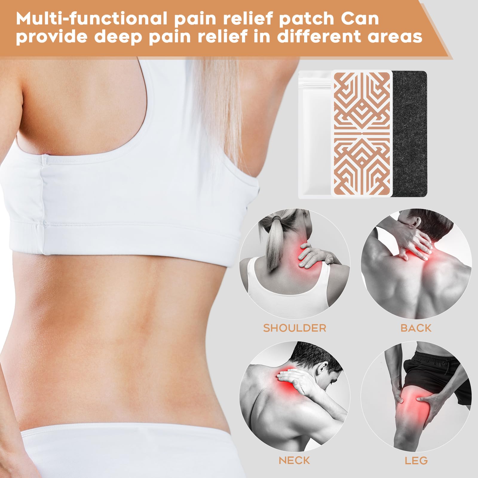 XAYIUIYAX Menthol Pain Patches, Cooling Pain Relief for Sore Muscle Relief - Includes 3 Adhesives, 1 Patch & 1 Carry Case - Relief Back, Shoulder & More - 3.03" × 6.30"-0317 - dailyvitalstore