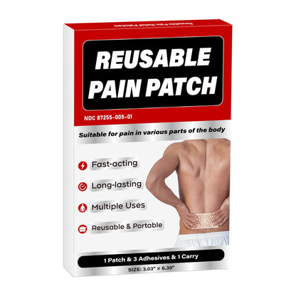 XAYIUIYAX Menthol Pain Patches, Cooling Pain Relief for Sore Muscle Relief - Includes 3 Adhesives, 1 Patch & 1 Carry Case - Relief Back, Shoulder & More - 3.03" × 6.30"-0317 - dailyvitalstore