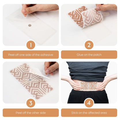 XAYIUIYAX Menthol Pain Patches, Cooling Pain Relief for Sore Muscle Relief - Includes 3 Adhesives, 1 Patch & 1 Carry Case - Relief Back, Shoulder & More - 3.03" × 6.30" - 0327 - dailyvitalstore