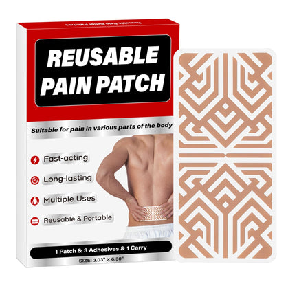 XAYIUIYAX Menthol Pain Patches, Cooling Pain Relief for Sore Muscle Relief - Includes 3 Adhesives, 1 Patch & 1 Carry Case - Relief Back, Shoulder & More - 3.03" × 6.30" - 0327 - dailyvitalstore