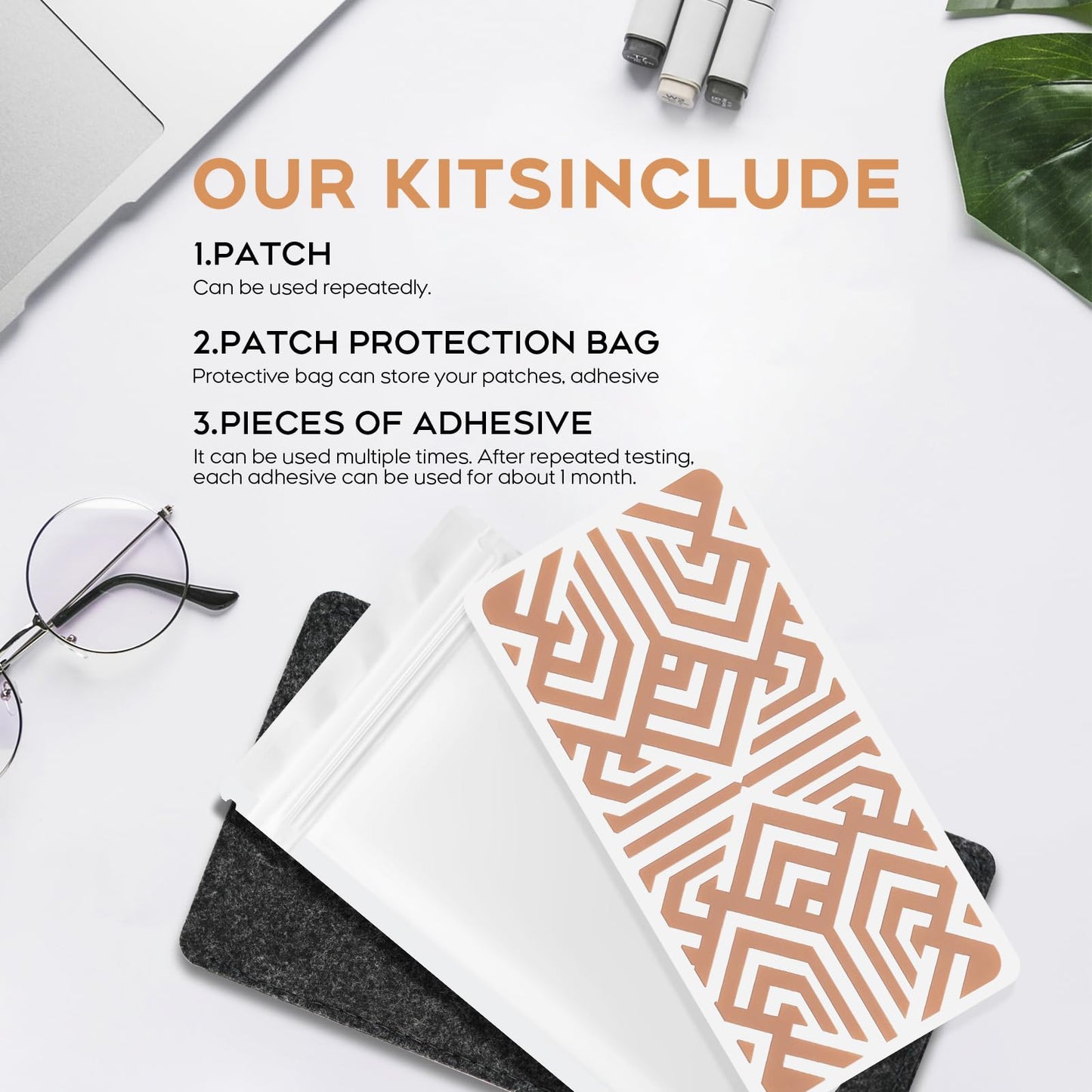 XAYIUIYAX Menthol Pain Patches, Cooling Pain Relief for Sore Muscle Relief - Includes 3 Adhesives, 1 Patch & 1 Carry Case - Relief Back, Shoulder & More - 3.03" × 6.30" - dailyvitalstore