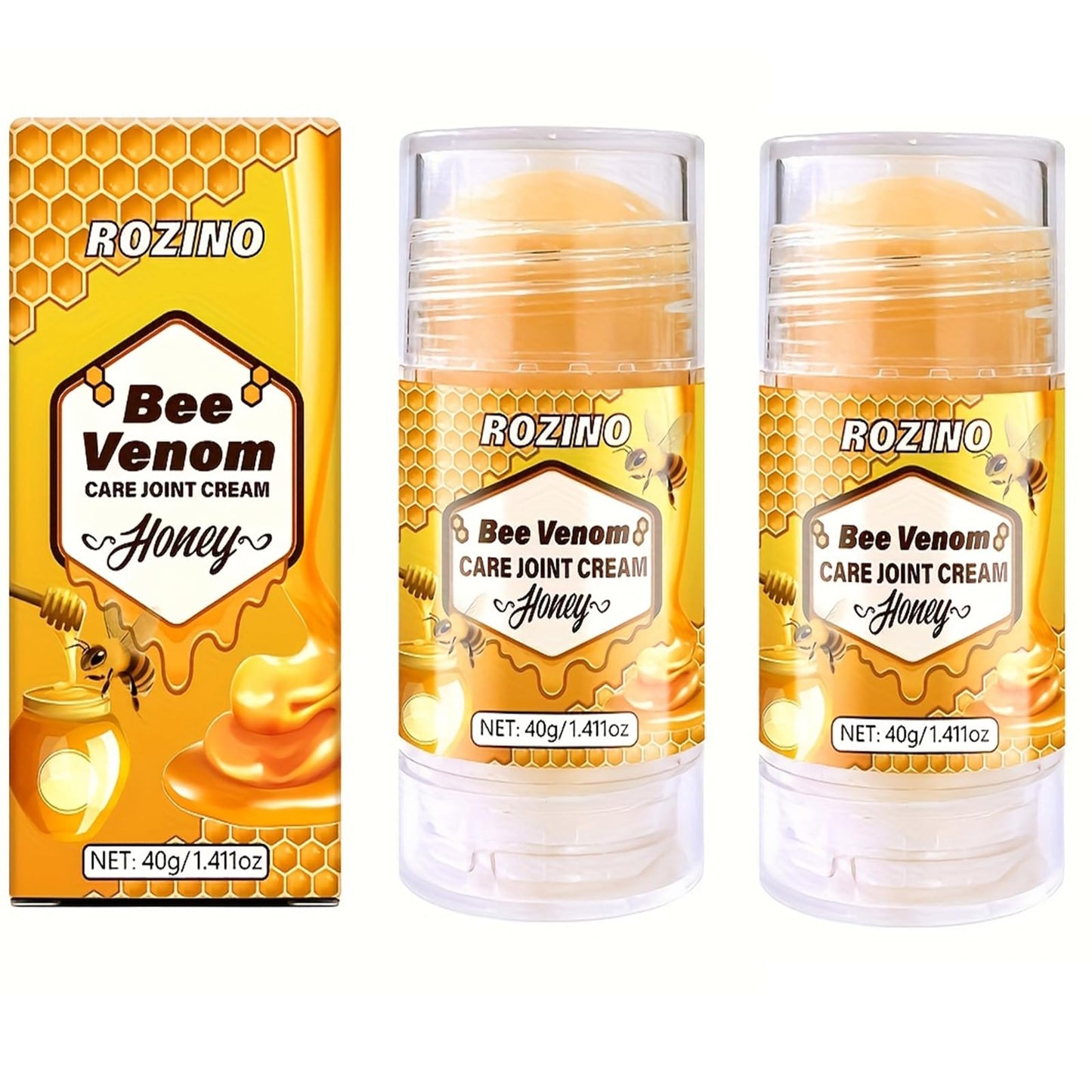 xiaoks 2PACK Bee Venom Care Joint Cream with Honey, 40g (1.411oz) - Natural Formula for Joint Comfort, Easy Application, Lightweight & Non - Greasy, Supports Joints with Daily Wear and Tear (2) - dailyvitalstore