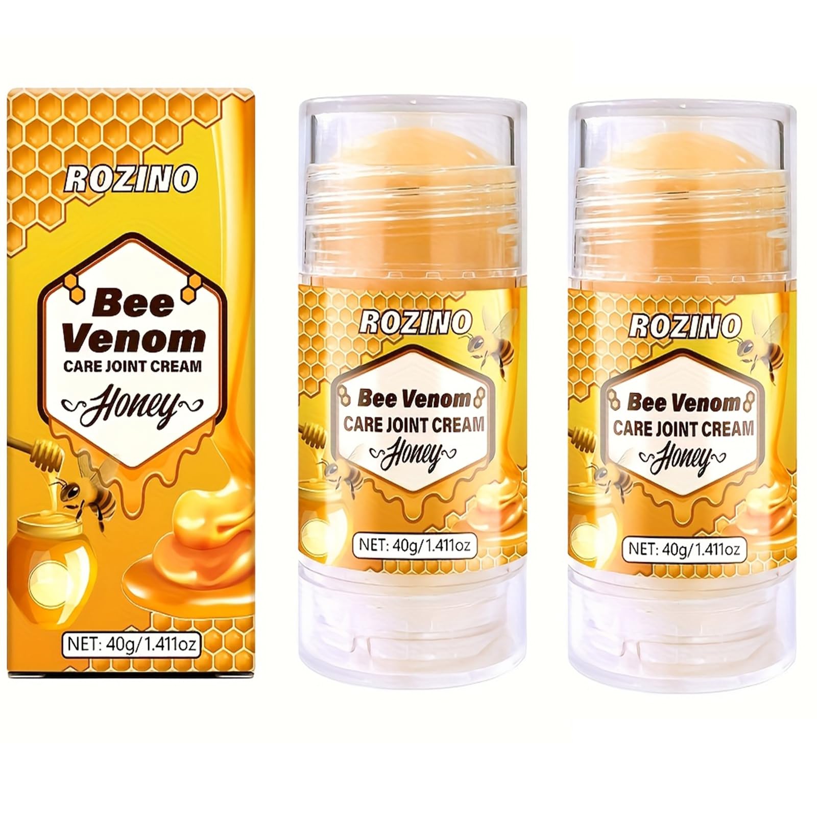 xiaoks 2PACK Bee Venom Care Joint Cream with Honey, 40g (1.411oz) - Natural Formula for Joint Comfort, Easy Application, Lightweight & Non - Greasy, Supports Joints with Daily Wear and Tear (2) - dailyvitalstore
