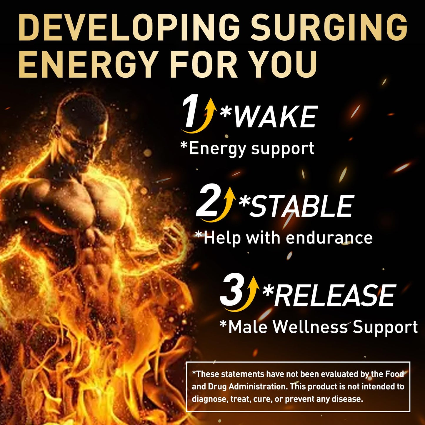 XKQ Men’s Vitality Support Supplement – Daily Energy & Performance Formula for Adult Men | Supports Circulation, Stamina & Confidence | Herbal & Amino Blend | 30 Tablets | 3rd Party Tested - dailyvitalstore