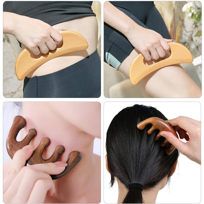 Xokocli 7-in-1 Wood Therapy Massage Tools Lymphatic Drainage Massager for Muscle Pain Relief | Maderoterapia Kit Body Sculpting Tools for Anti-Cellulite, Body Shaping - dailyvitalstore