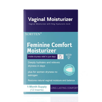 XORYTEN Vaginal Moisturizer for Revarey– 5mg Hyaluronic Acid – Vaginal Dryness, Hormone-Free Soothing Inserts, Non-Greasy, 12 Suppositories – 1 Month Supply (No fragrance) - dailyvitalstore