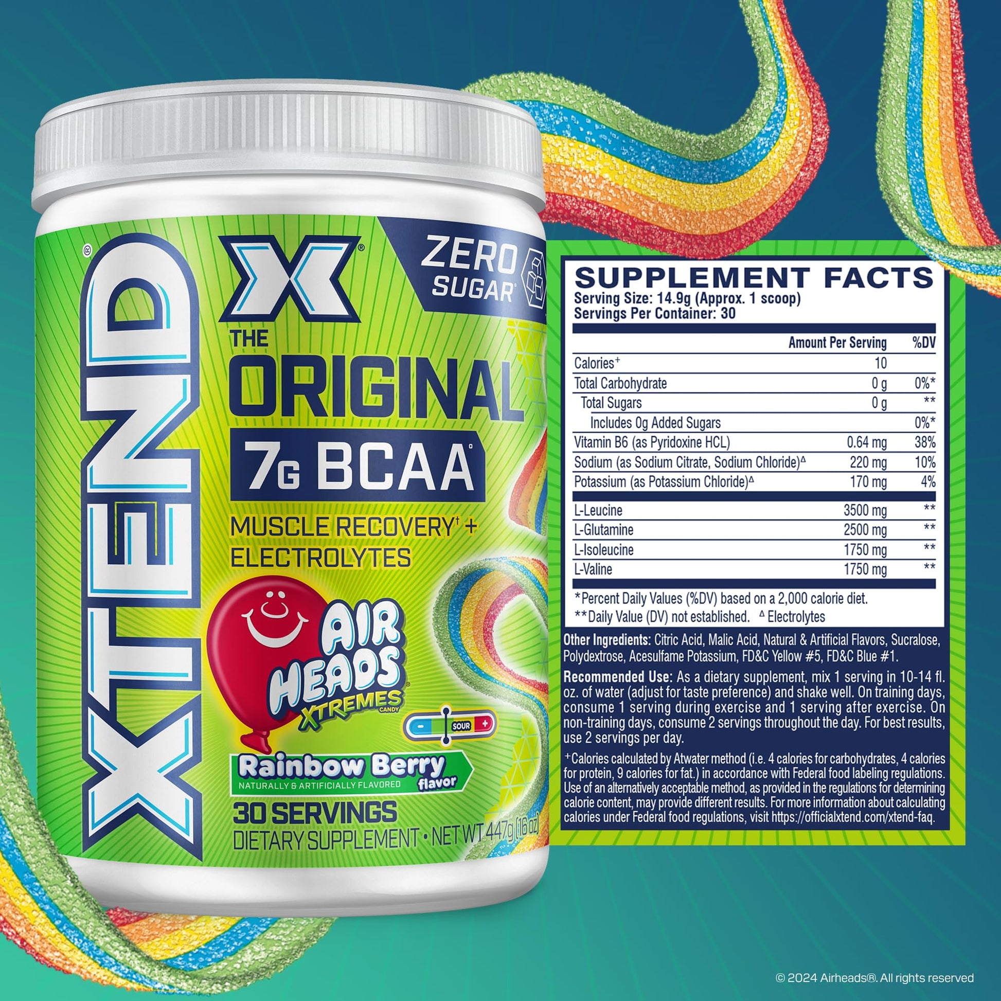 Xtend Original BCAA Powder, 7g BCAAs and 2.5g L-Glutamine for Muscle Recovery, Hydration, and Lean Muscle, Sugar Free Intra and Post Workout Drink, - dailyvitalstore