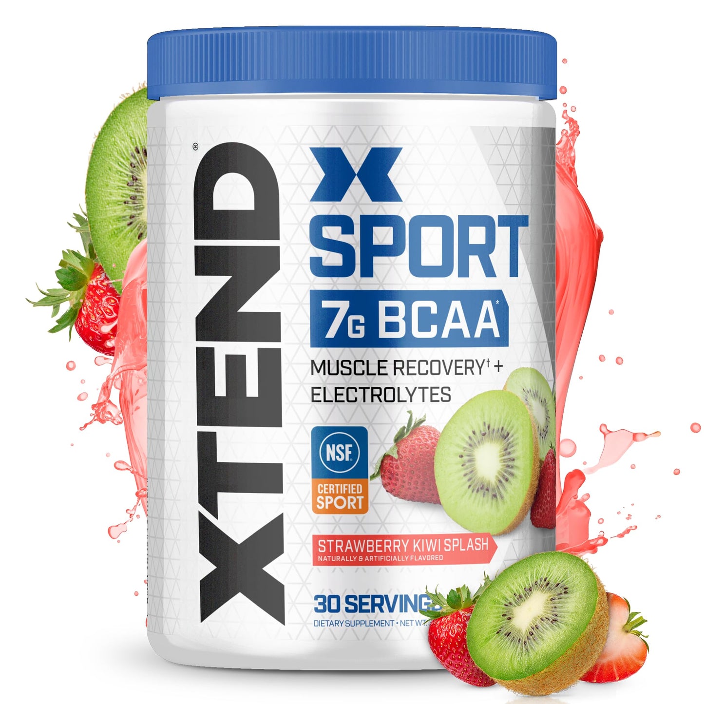 XTEND Sport BCAA Powder Strawberry Kiwi Splash - Electrolyte Powder for Recovery & Hydration with Amino Acids - 30 Servings - dailyvitalstore