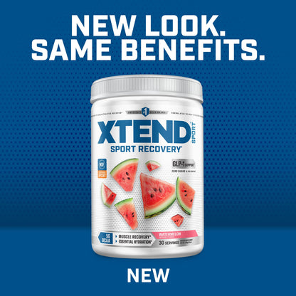 Xtend Sport BCAA Powder Watermelon - Electrolyte Powder for Recovery & Hydration with Amino Acids - 30 Servings - dailyvitalstore