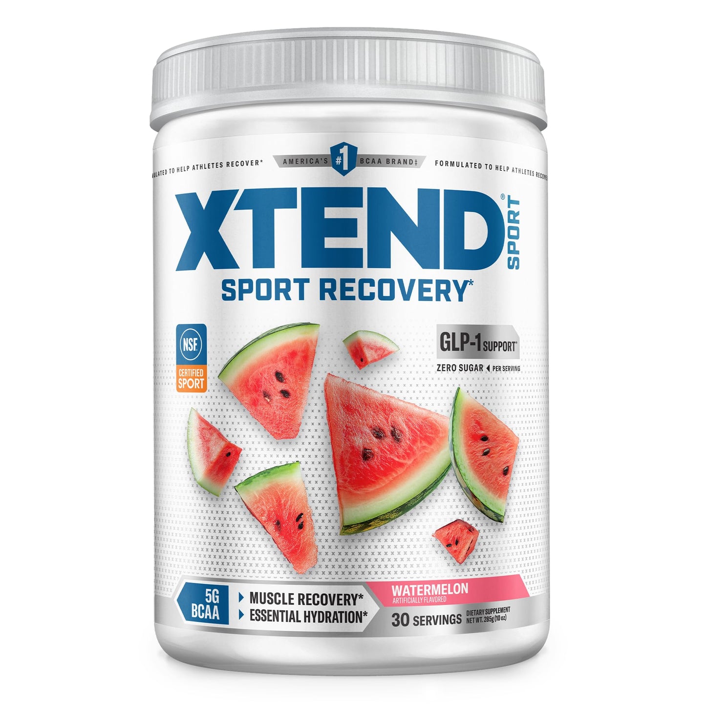 Xtend Sport BCAA Powder Watermelon - Electrolyte Powder for Recovery & Hydration with Amino Acids - 30 Servings - dailyvitalstore