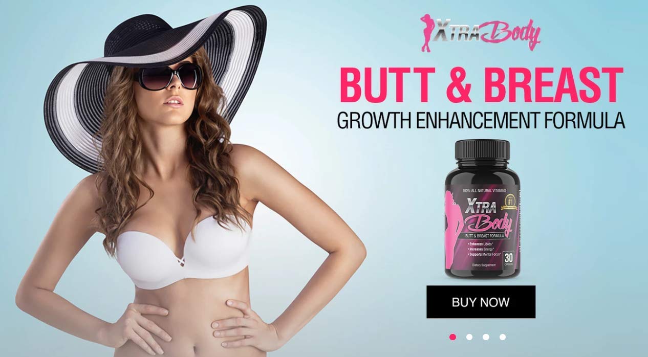 XtraBody Butt Enhancement and Breast Enlargement Supplement - Estrogen Enhancer - Increases Butt & Breast Size, Reduces Menstrual Symptoms & Provides an Extra Boost of Energy (1 Bottle=30 Capsules) - dailyvitalstore