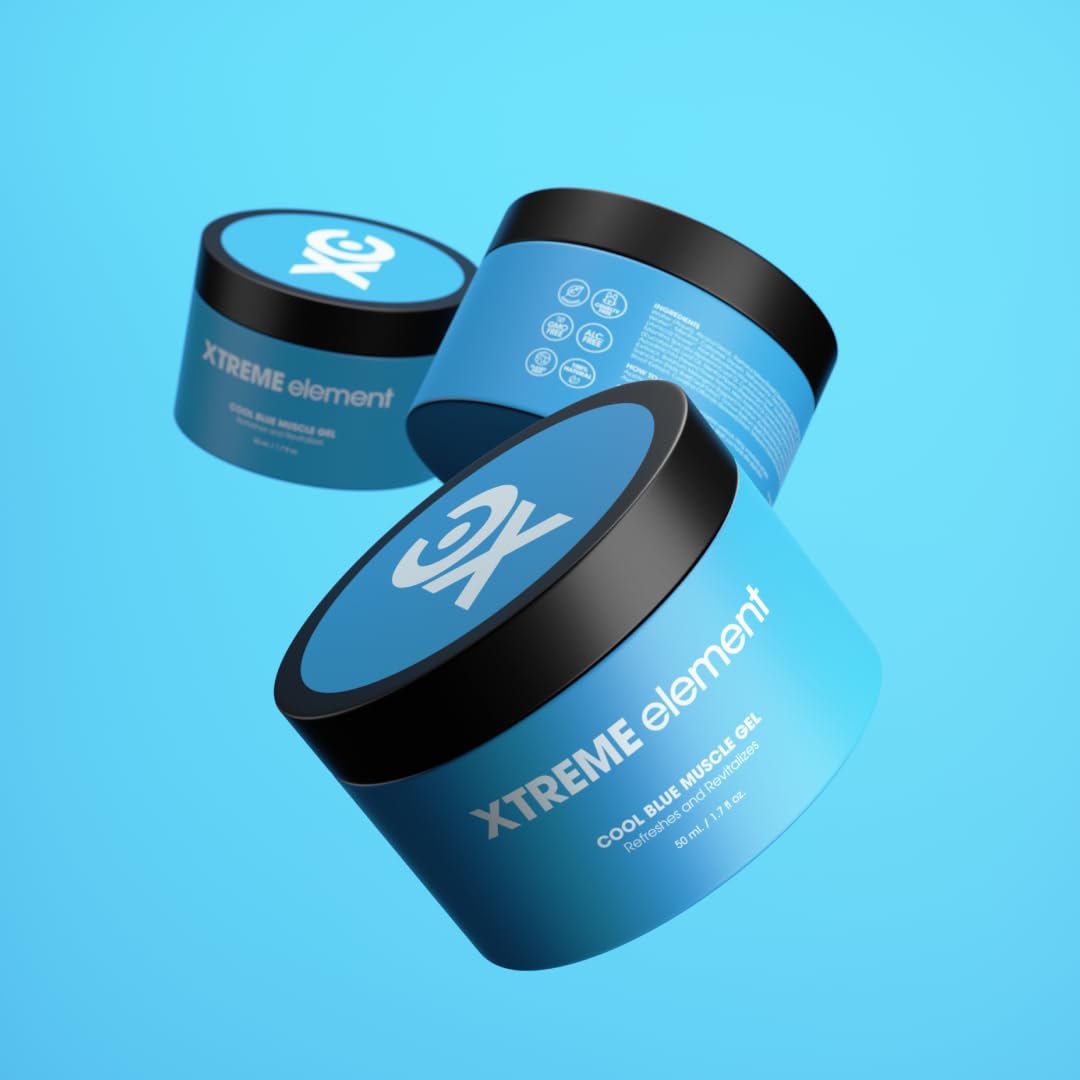 Xtreme Element Cool Blue Muscle Gel | Workouts Muscle Cooling Essential Oils for Smooth Body, Muscle Gel to Attain Flexible Joints, Soothe and Healing Gel | Natural, Plant-Based, and Cruelty-Free - dailyvitalstore