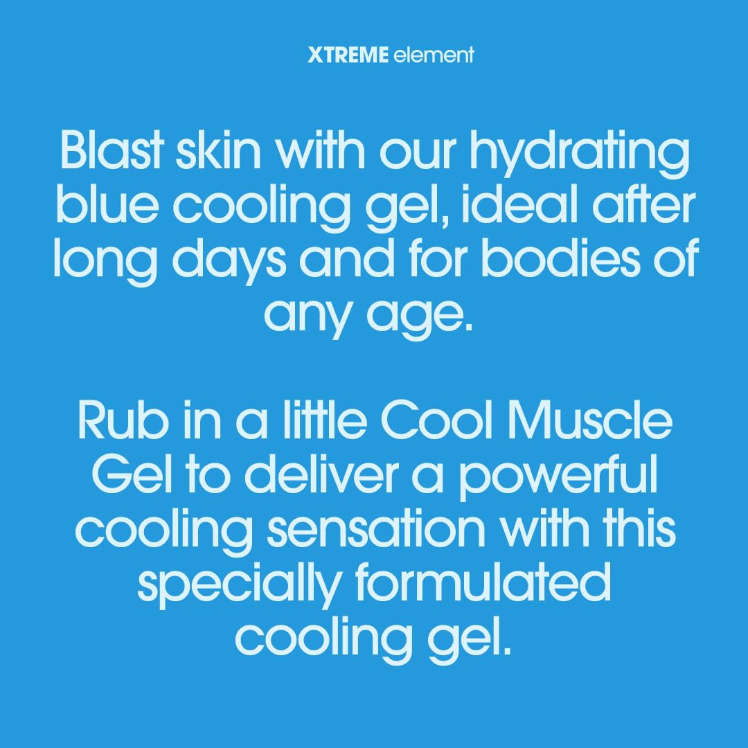 Xtreme Element Cool Blue Muscle Gel | Workouts Muscle Cooling Essential Oils for Smooth Body, Muscle Gel to Attain Flexible Joints, Soothe and Healing Gel | Natural, Plant-Based, and Cruelty-Free - dailyvitalstore