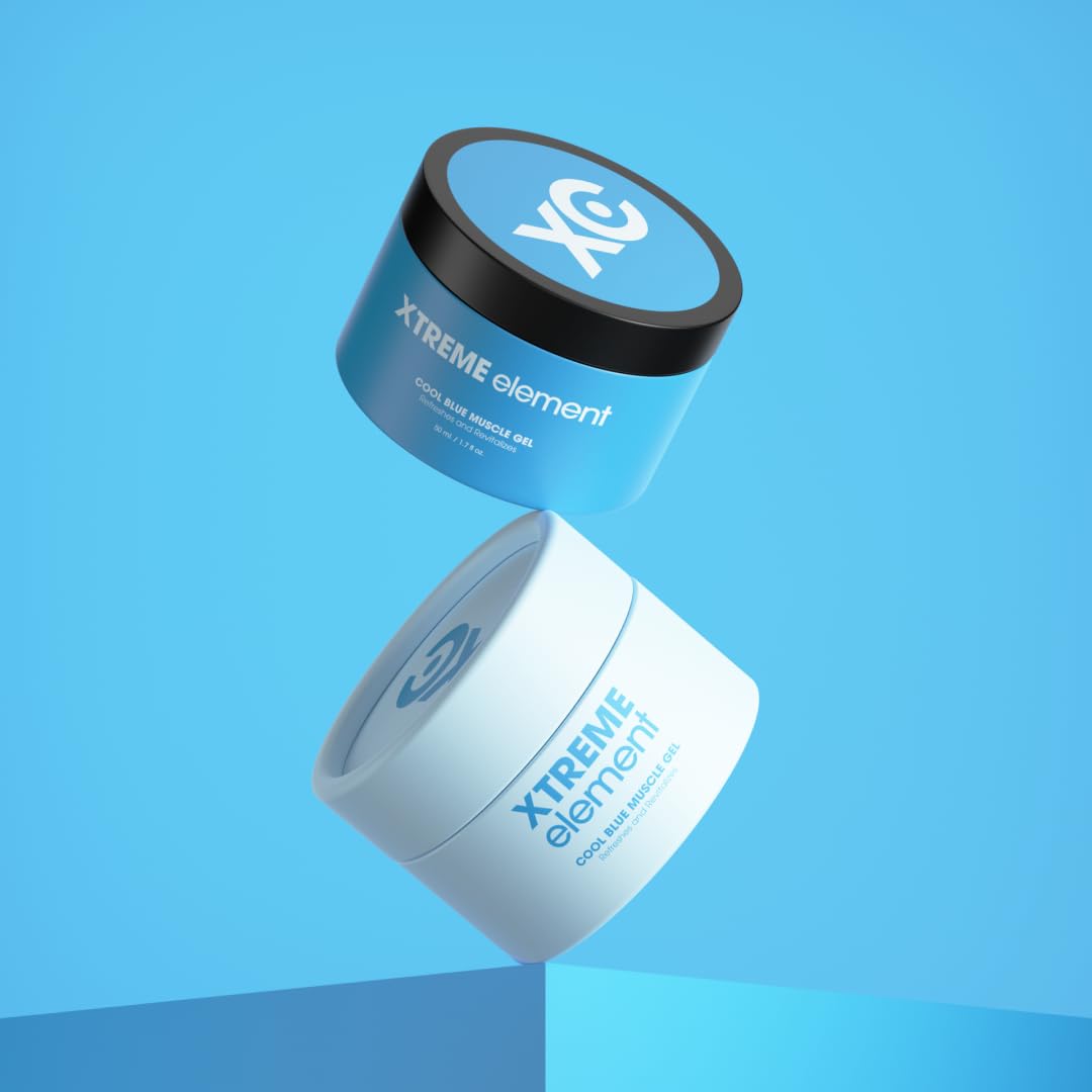 Xtreme Element Cool Blue Muscle Gel | Workouts Muscle Cooling Essential Oils for Smooth Body, Muscle Gel to Attain Flexible Joints, Soothe and Healing Gel | Natural, Plant-Based, and Cruelty-Free - dailyvitalstore
