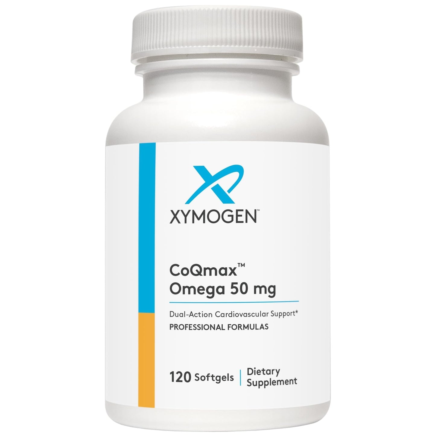 XYMOGEN CoQmax Omega 50 mg - Dual-Action Heart Health Support - CoQ10 Plus Fish Oil Omega-3 - MaxSimil Monoglyceride EPA DHA - Enhanced Absorption - 120 Softgels - dailyvitalstore