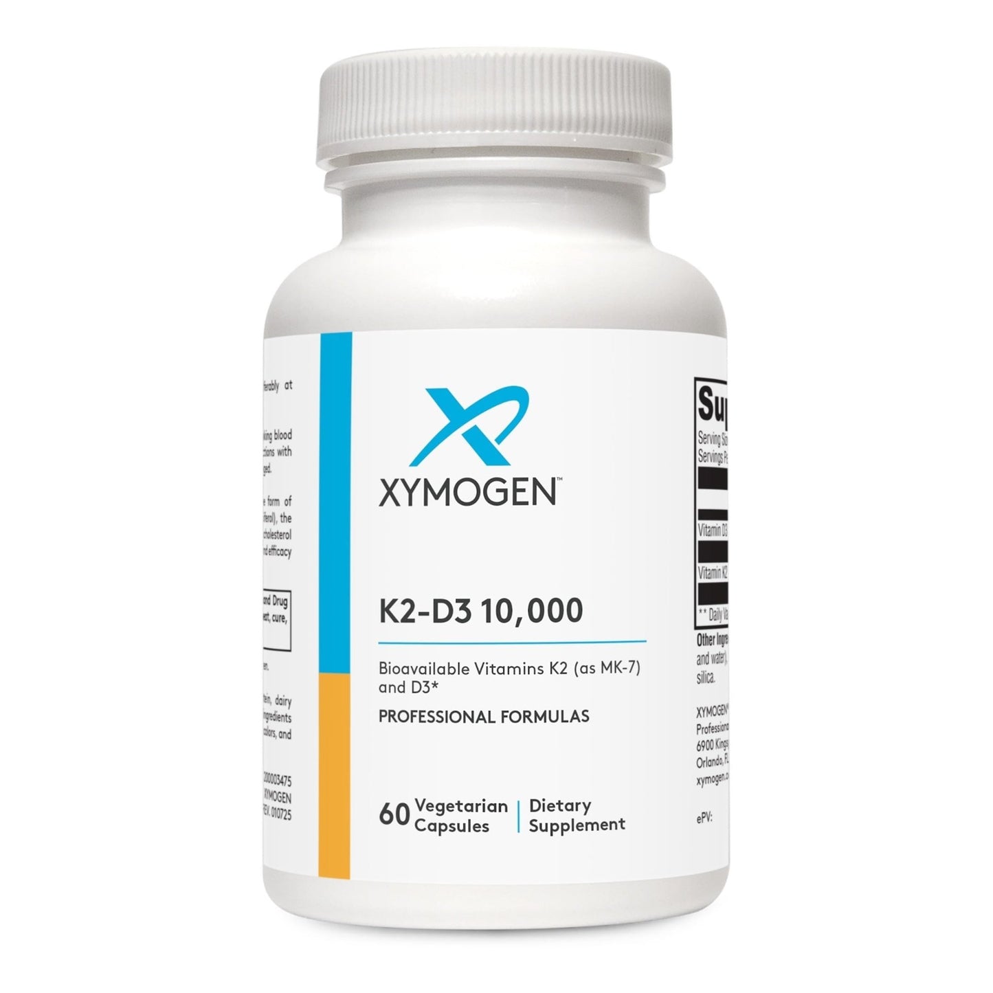 XYMOGEN K2-D3 10000 - Vitamin D3 K2 Supplement for Immune, Bone & Cardiovascular Support* - Non-GMO, Gluten-Free, Vegetarian - 60 Capsules - dailyvitalstore