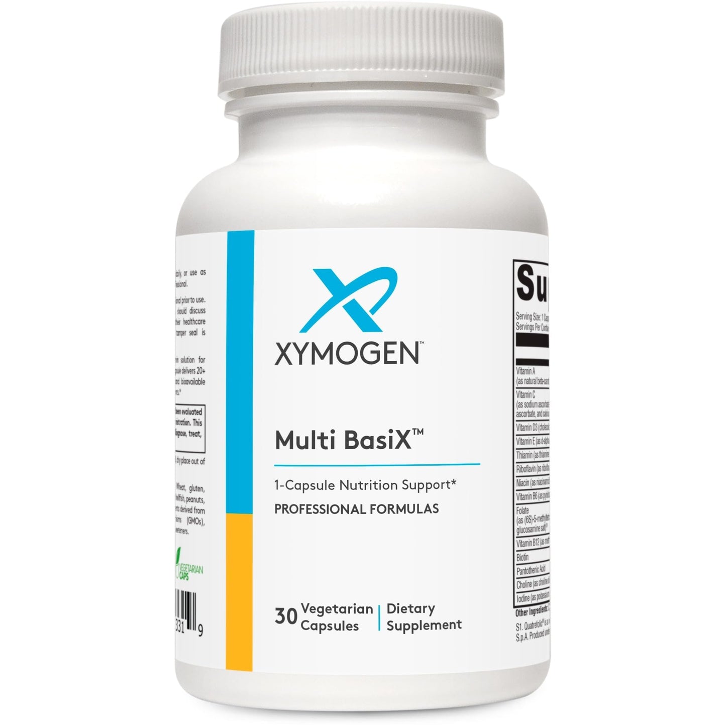 XYMOGEN Multi Basix - Daily Multivitamin Supplement - Over 20 Essential Nutrients for Foundational Wellness - 5-MTHF, Vitamin D3, Vitamin B12 & More - Vegetarian, Non-GMO & Gluten Free - 30 Capsules - dailyvitalstore