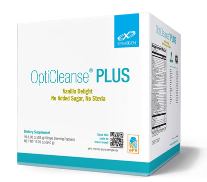 XYMOGEN OptiCleanse Plus - Gut Cleanse Powder - B Vitamins, Plant-Based Protein - Gluten-Free, Sugar-Free & Vegan - Vanilla Delight Flavor - 10 Servings - dailyvitalstore