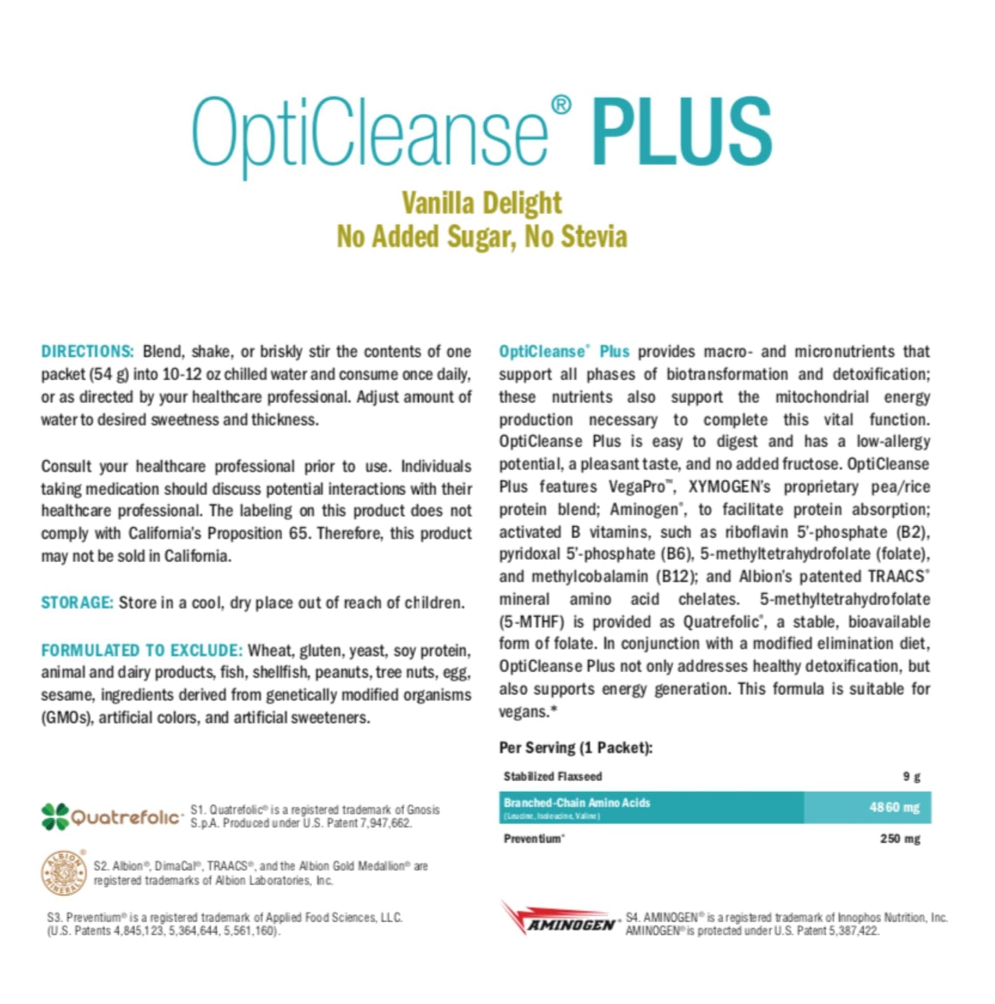 XYMOGEN OptiCleanse Plus - Gut Cleanse Powder - B Vitamins, Plant-Based Protein - Gluten-Free, Sugar-Free & Vegan - Vanilla Delight Flavor - 10 Servings - dailyvitalstore