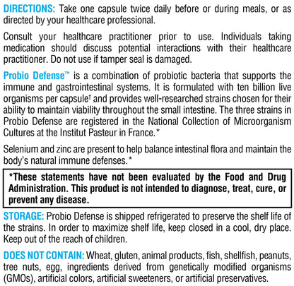 XYMOGEN Probio Defense - Daily Probiotic Blend for GI Balance Support - Immune & Gut Health Aid - 10 Billion CFU - Lactobacillus Rhamnosus, Zinc & Selenium - Gluten-Free & Non-GMO - 84 Capsules - dailyvitalstore