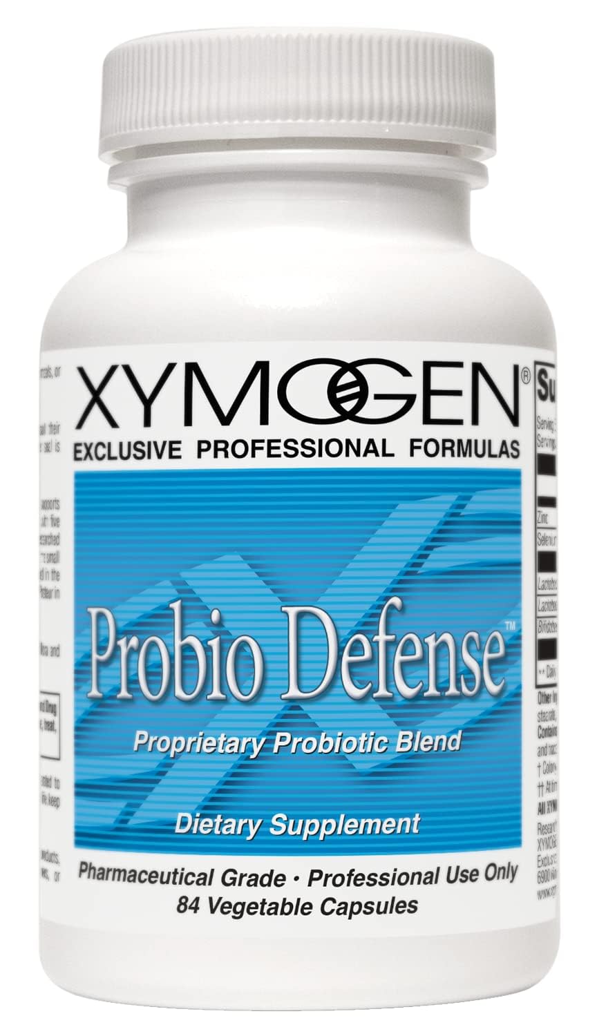 XYMOGEN Probio Defense - Daily Probiotic Blend for GI Balance Support - Immune & Gut Health Aid - 10 Billion CFU - Lactobacillus Rhamnosus, Zinc & Selenium - Gluten-Free & Non-GMO - 84 Capsules - dailyvitalstore