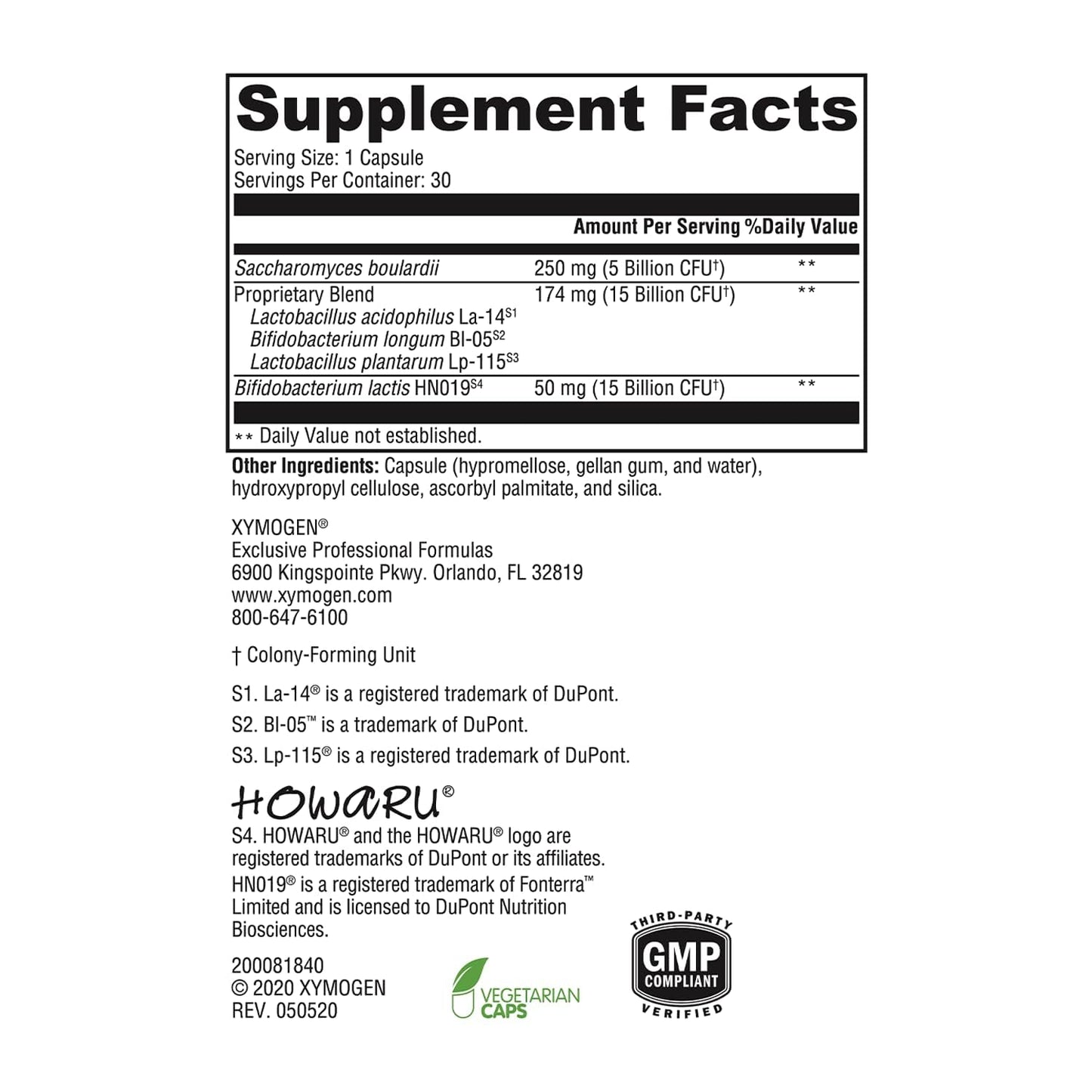 XYMOGEN ProbioMax Sb 35B - 35 Billion CFU Probiotic Supplement for Digestive Health Support* - Saccharomyces Boulardii - Vegetarian, Non-GMO & Gluten-Free - 30 Capsules - dailyvitalstore
