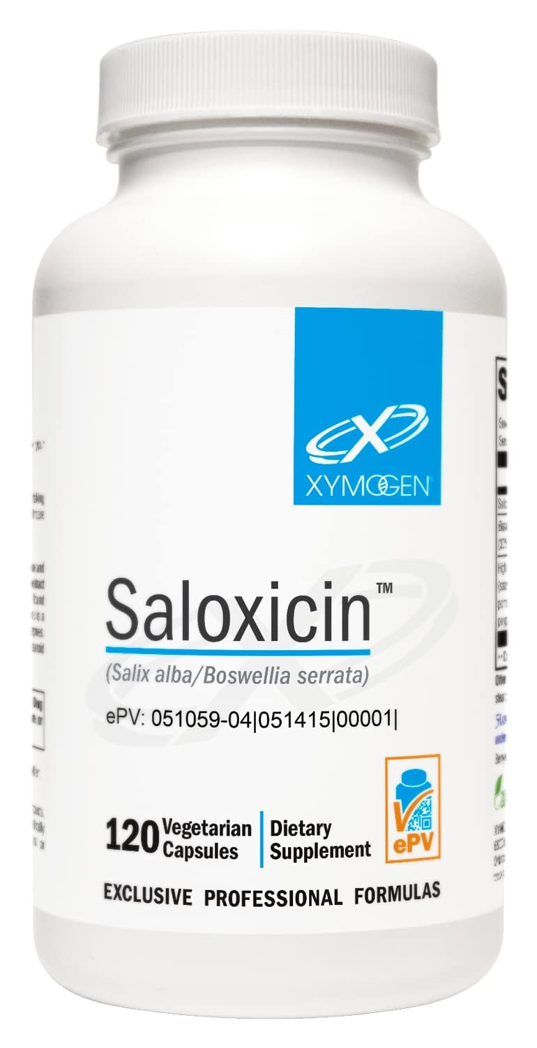 XYMOGEN Saloxicin - Antioxidant Support Supplement - Grape Seed Extract, Pomegranate Fruit & Cranberry Supplement - White Willow Bark & Boswellia Extract - 120 Capsules - dailyvitalstore