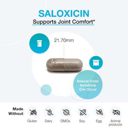 XYMOGEN Saloxicin - Antioxidant Support Supplement - Grape Seed Extract, Pomegranate Fruit & Cranberry Supplement - White Willow Bark & Boswellia Extract - 120 Capsules - dailyvitalstore