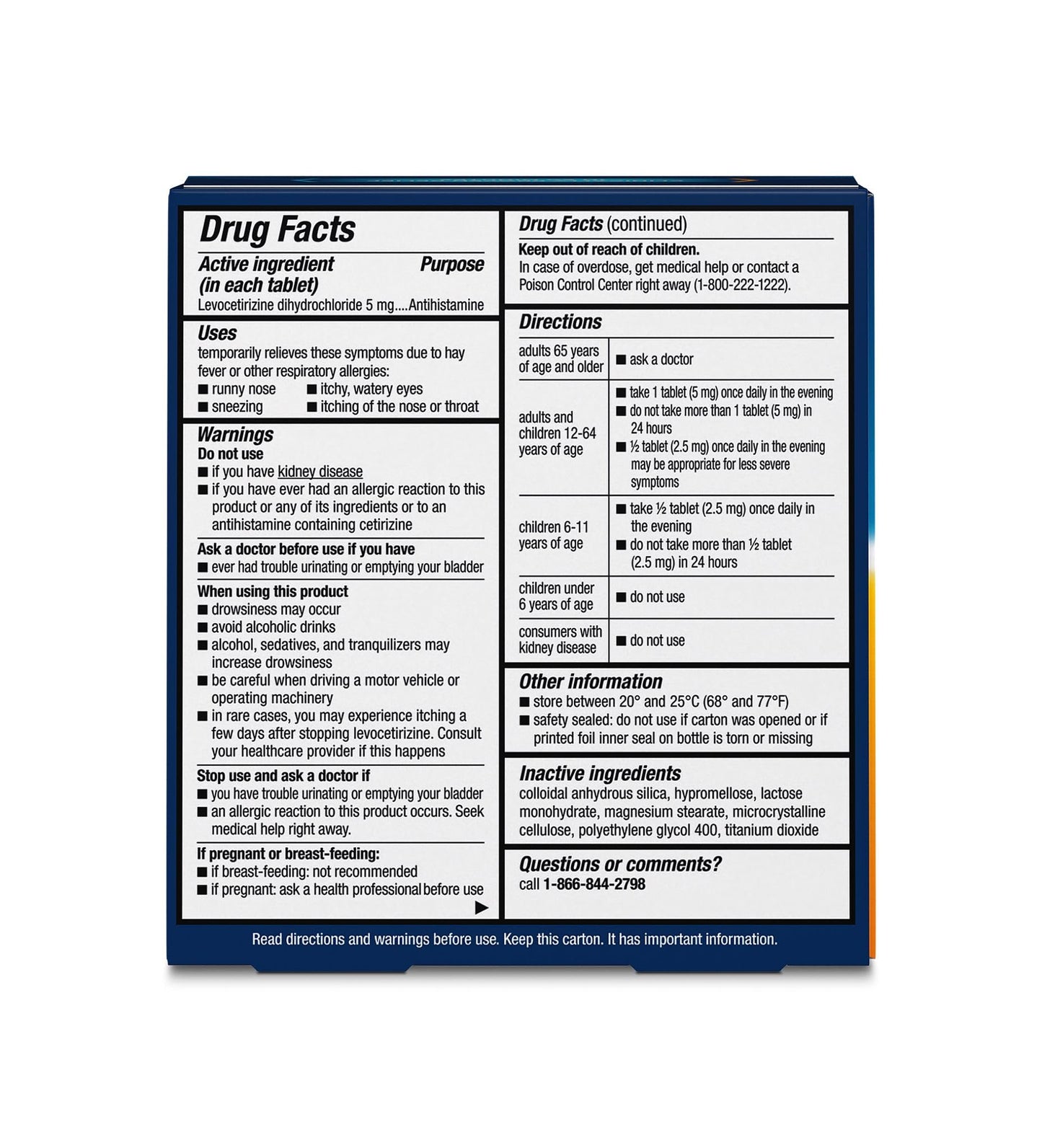 Xyzal 24 Hour Allergy Relief Medicine, Original Prescription Strength Antihistamine, Levocetirizine Dihydrochloride Tablets, 5 mg, 90 Count - dailyvitalstore