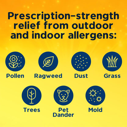 Xyzal 24 Hour Allergy Relief Medicine, Original Prescription Strength Antihistamine, Levocetirizine Dihydrochloride Tablets, 5 mg, 90 Count - dailyvitalstore