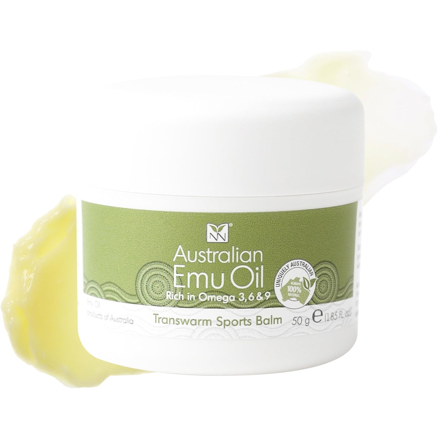 Y Not Natural Transwarm Sports Balm with Pure Emu Oil, Vitamins A, D, E, F & K2, Omega 3 6 9, & Tea Tree Oil Essential Oils - 50g Rub for Joint, Back, Muscle Stiffness & Soothing Itch Relief - dailyvitalstore