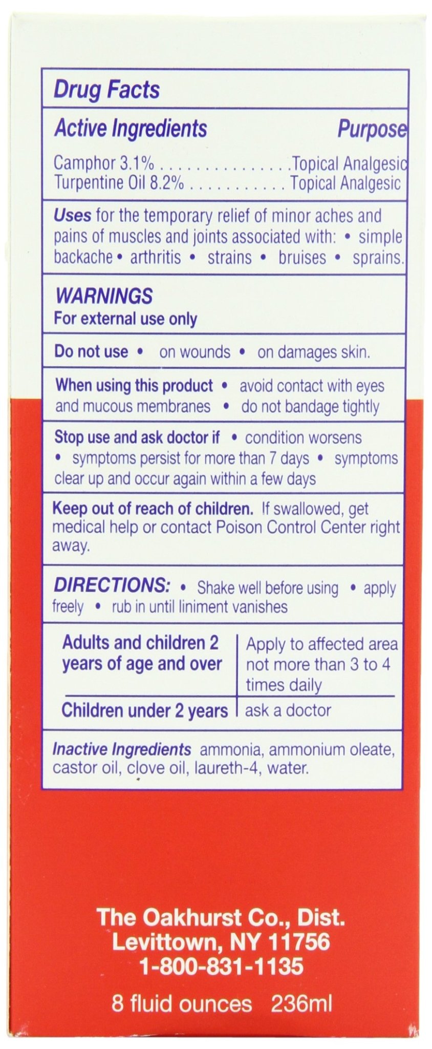 Yager's Pain Relieving Liniment, 8 Ounces - dailyvitalstore