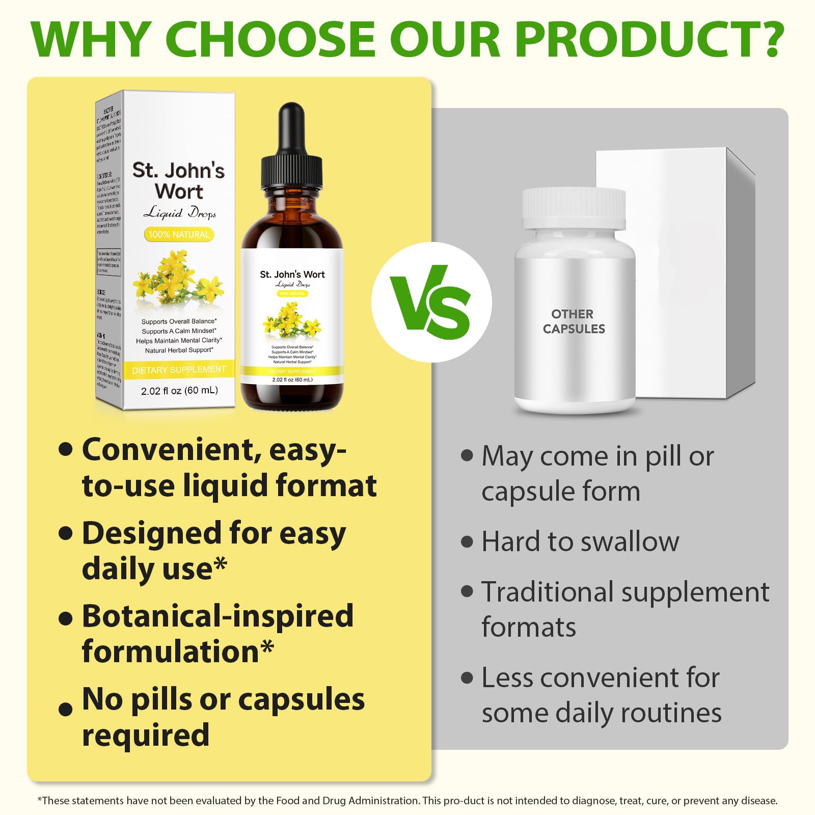 YEMFGQOE St Johns Wort Tincture | Mood Support | Alcohol Free Liquid Extract Drops | Hypericum Perforatum | Vegan, Non-GMO, Gluten Free | 2 fl oz - dailyvitalstore