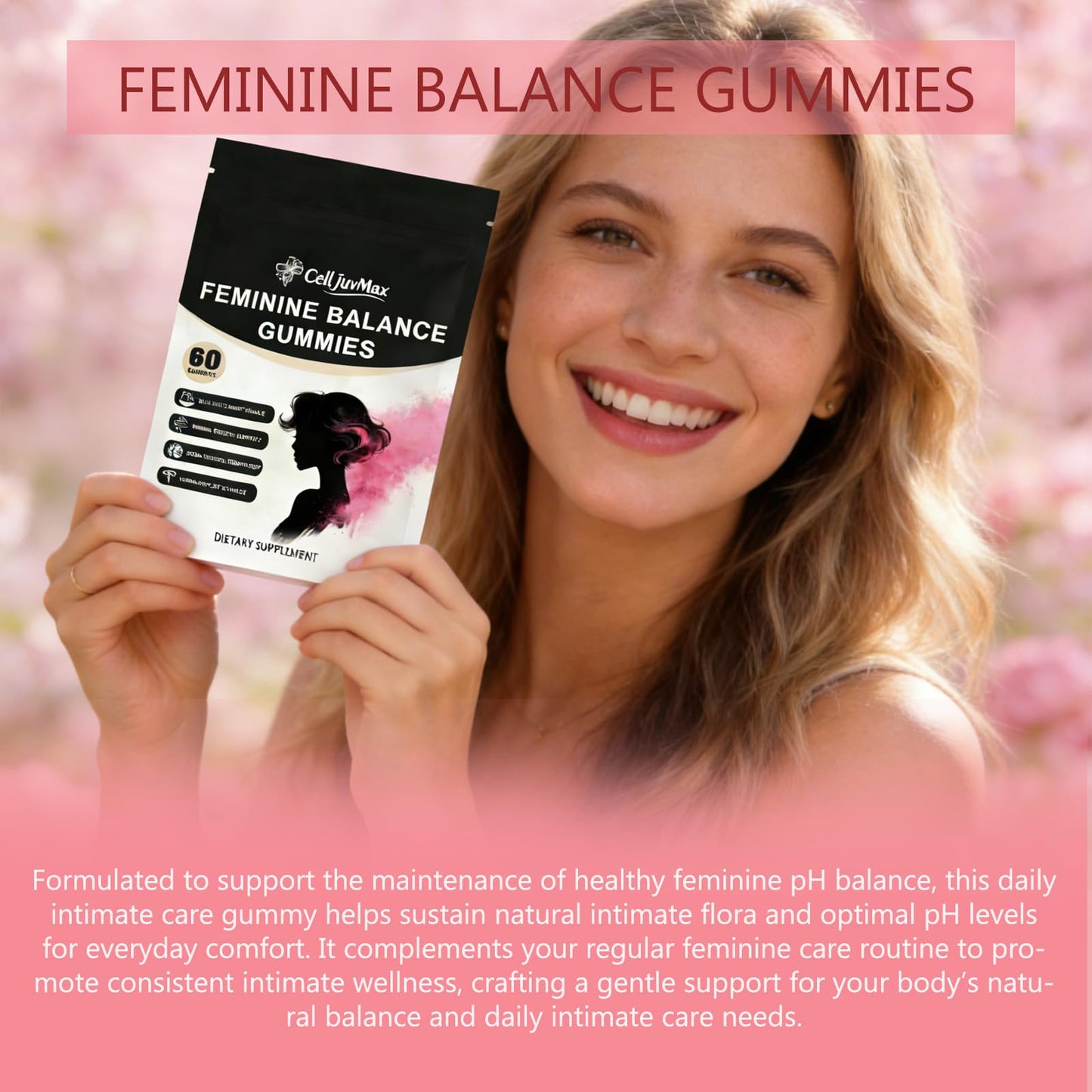 YFDSRF Feminine Balance Probiotic Gummies for Women - with Hawaiian Pineapple, pH Balance Support, Healthy Odor & Flora, Vaginal & Immune Health, Vegan Dietary Supplement - 60 Gummies (1) - dailyvitalstore