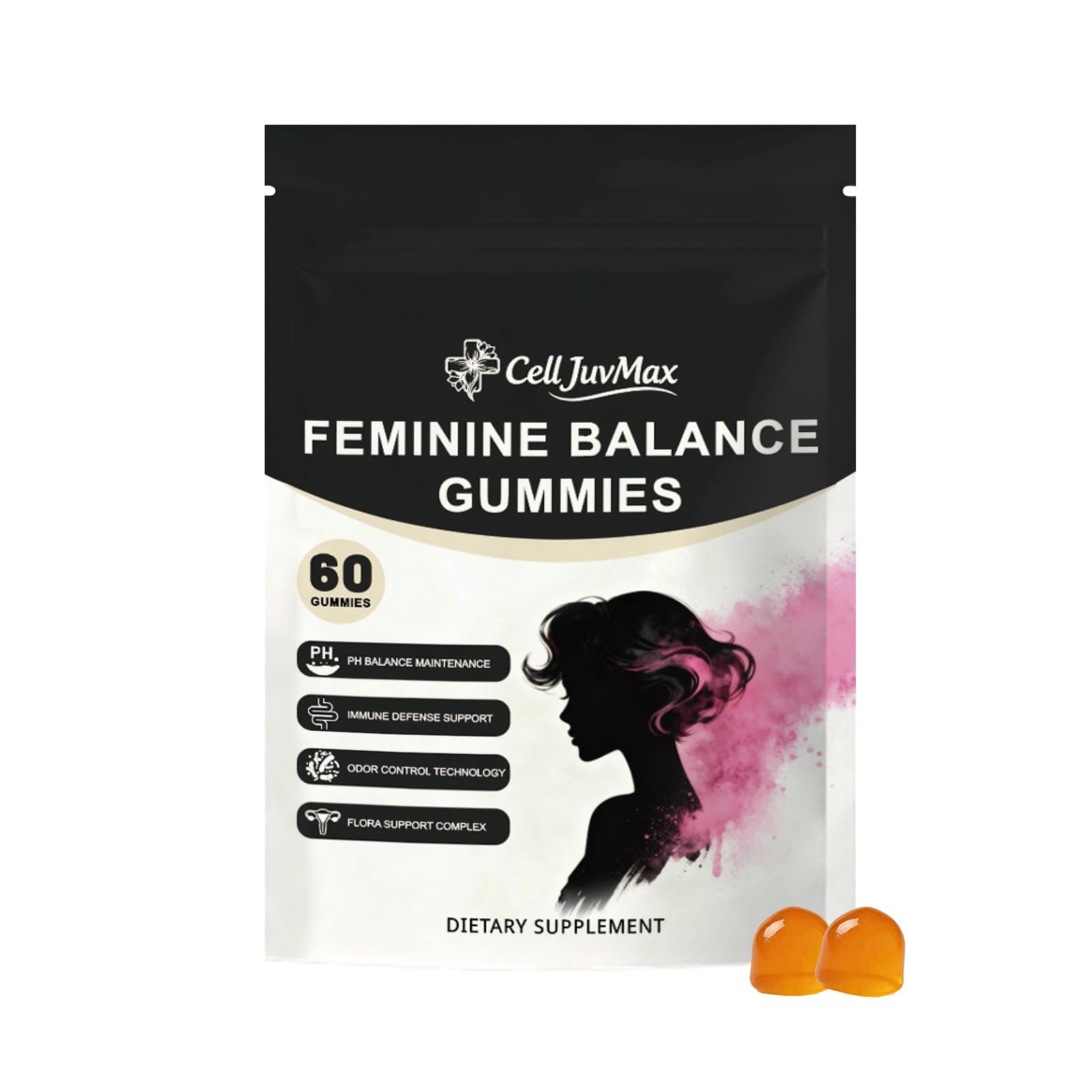 YFDSRF Feminine Balance Probiotic Gummies for Women - with Hawaiian Pineapple, pH Balance Support, Healthy Odor & Flora, Vaginal & Immune Health, Vegan Dietary Supplement - 60 Gummies (1) - dailyvitalstore