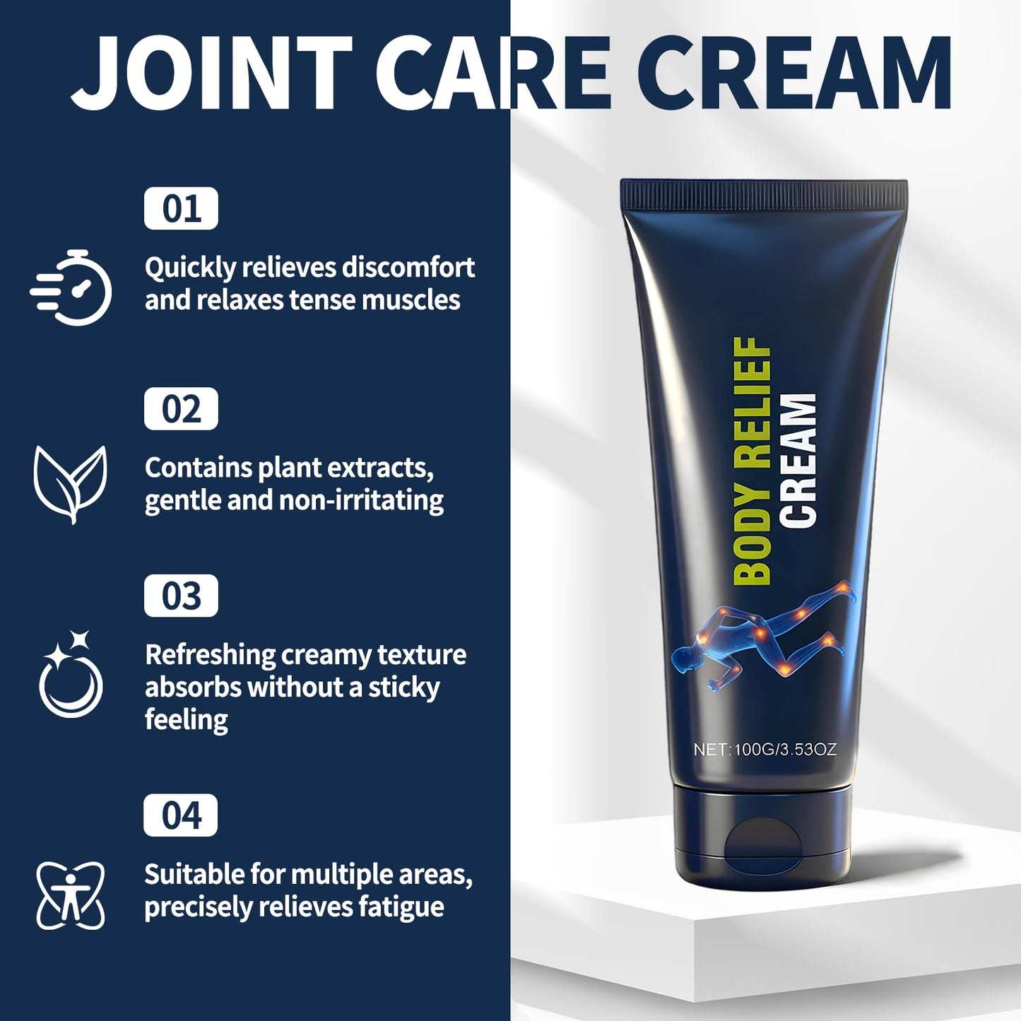 YIVANNUO 2PCS Neuropathy Relief Cream, Contains Arnica, Menthol, Msm, and Glucosamine, Suitable for Feet, Hands, Legs, Muscles, Joints, and Waist, Fast Absorption, Mild & All Natural - dailyvitalstore