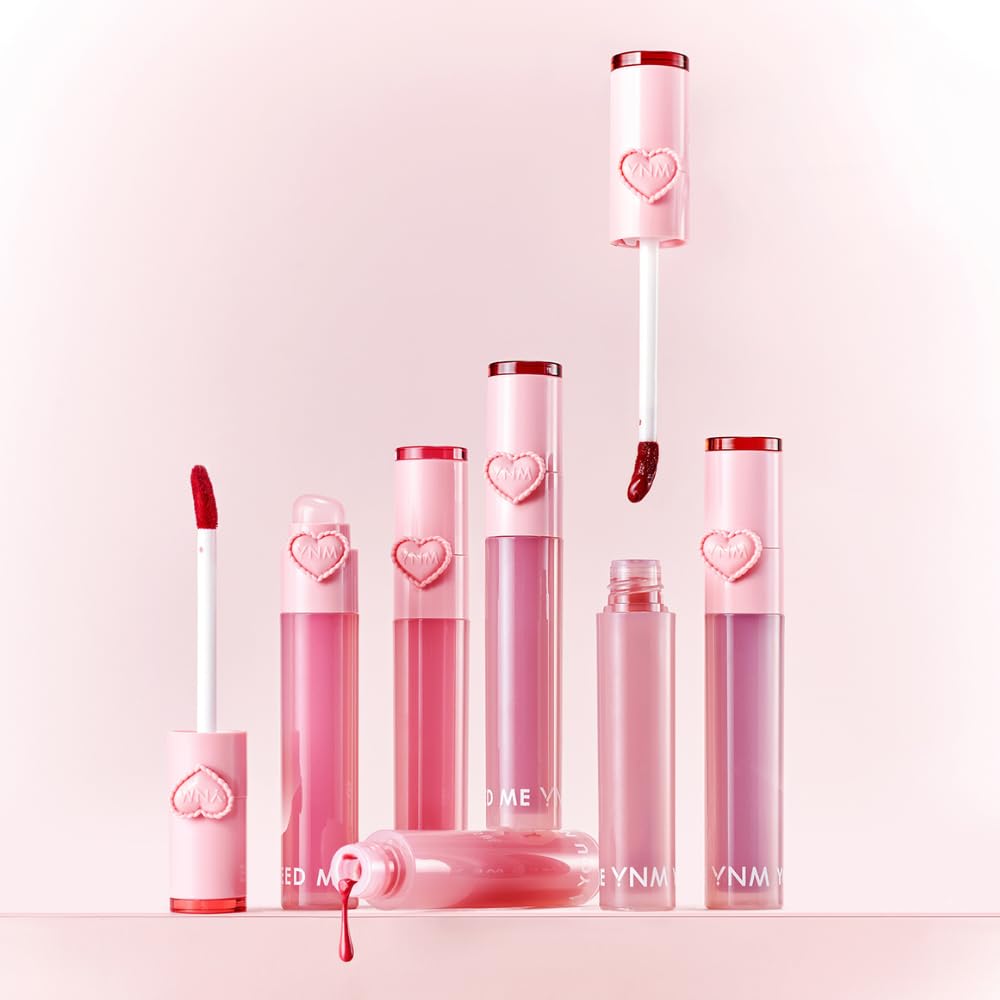 YNM Heart Jelling Tint, PEPPER JELLING, Silicone Lip Brush Included, K-Beauty, Non-Sticky, Moisturizing, Smudge-Proof, Korean Lip Tint, Long-Lasting, Vivid Color, 0.09 oz - dailyvitalstore