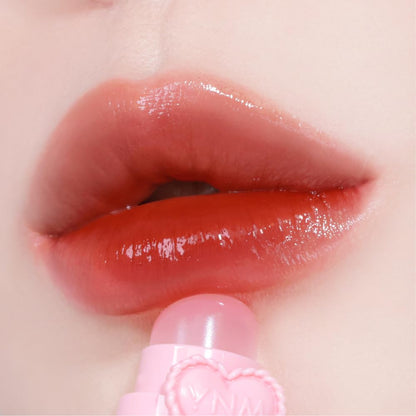 YNM Heart Jelling Tint, PEPPER JELLING, Silicone Lip Brush Included, K-Beauty, Non-Sticky, Moisturizing, Smudge-Proof, Korean Lip Tint, Long-Lasting, Vivid Color, 0.09 oz - dailyvitalstore