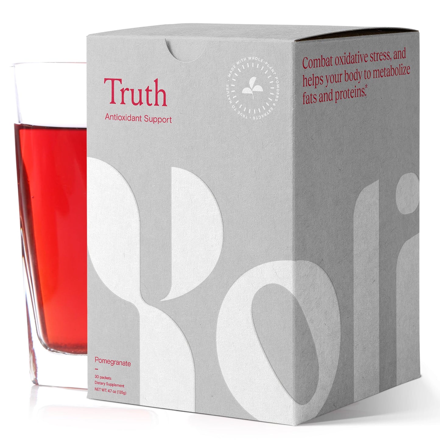 Yoli® Truth Antioxidant and Immune Support Supplement with Vitamin C, Botanicals, Superfruits, and Minerals - Pomegranate, 30 Packets - dailyvitalstore