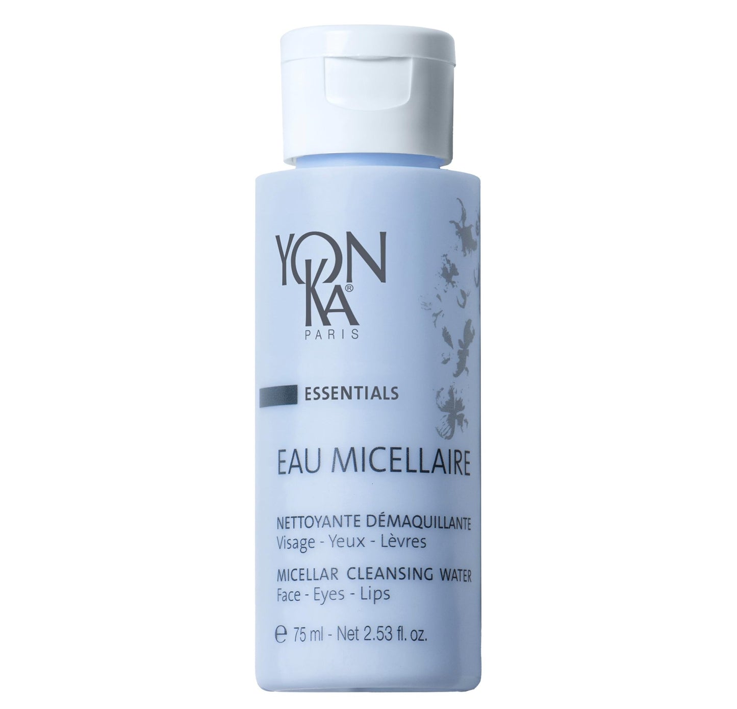 Yonka Eau Micellaire Travel Size | Micellar Water and Cleansing Makeup Remover | Gentle Face Wash with Rose and Chamomile to Remove Impurities and Hydrate | Paraben-Free | 2.53 fl oz - dailyvitalstore
