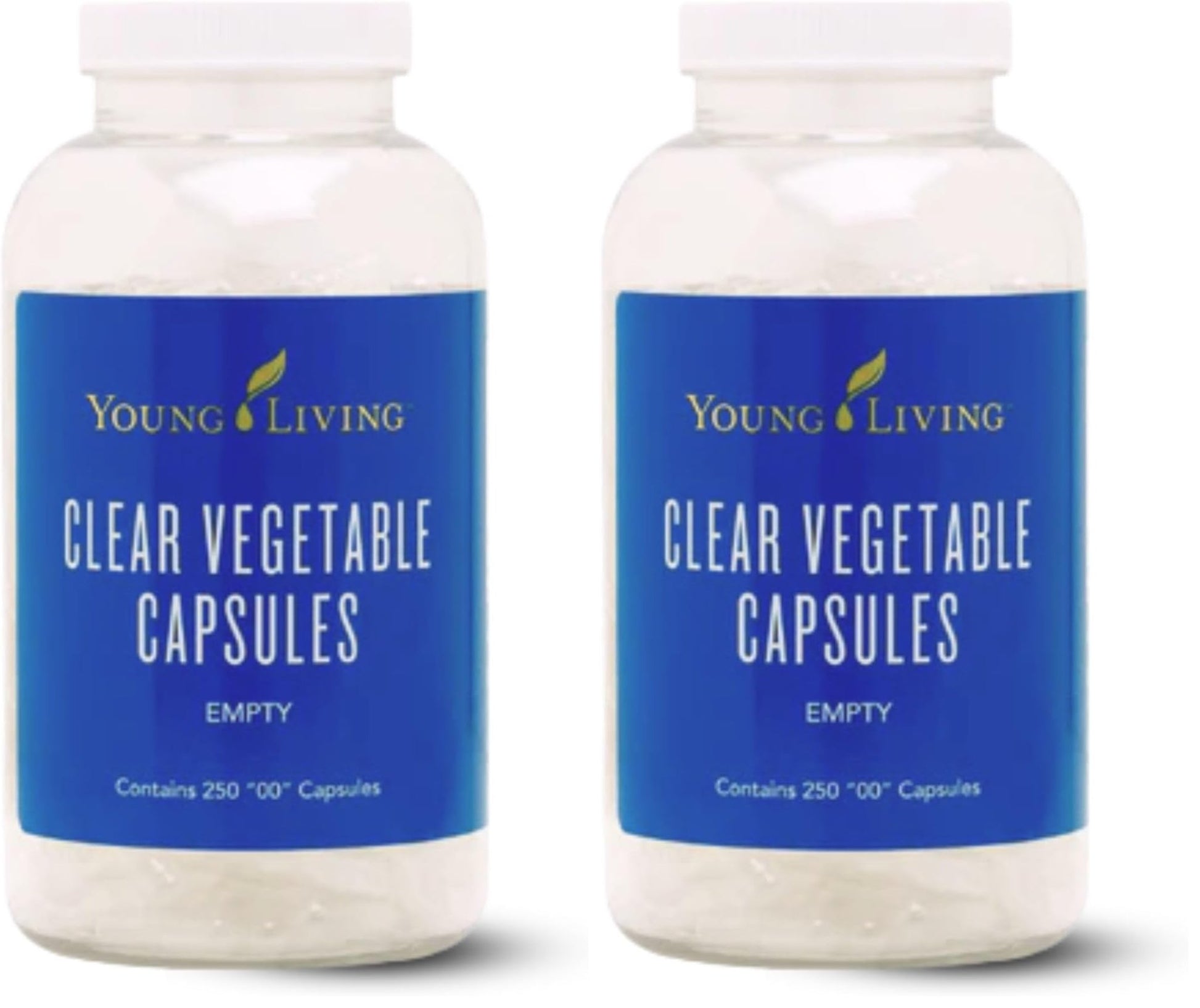Young Living Clear Vegetable Capsules - 250 ct - Essential Oil Blends, Vitamins, Herbal Supplements, & Dietary Needs - Easy-to-Use, Vegan-Friendly, & Non-GMO (Pack of 2) - dailyvitalstore